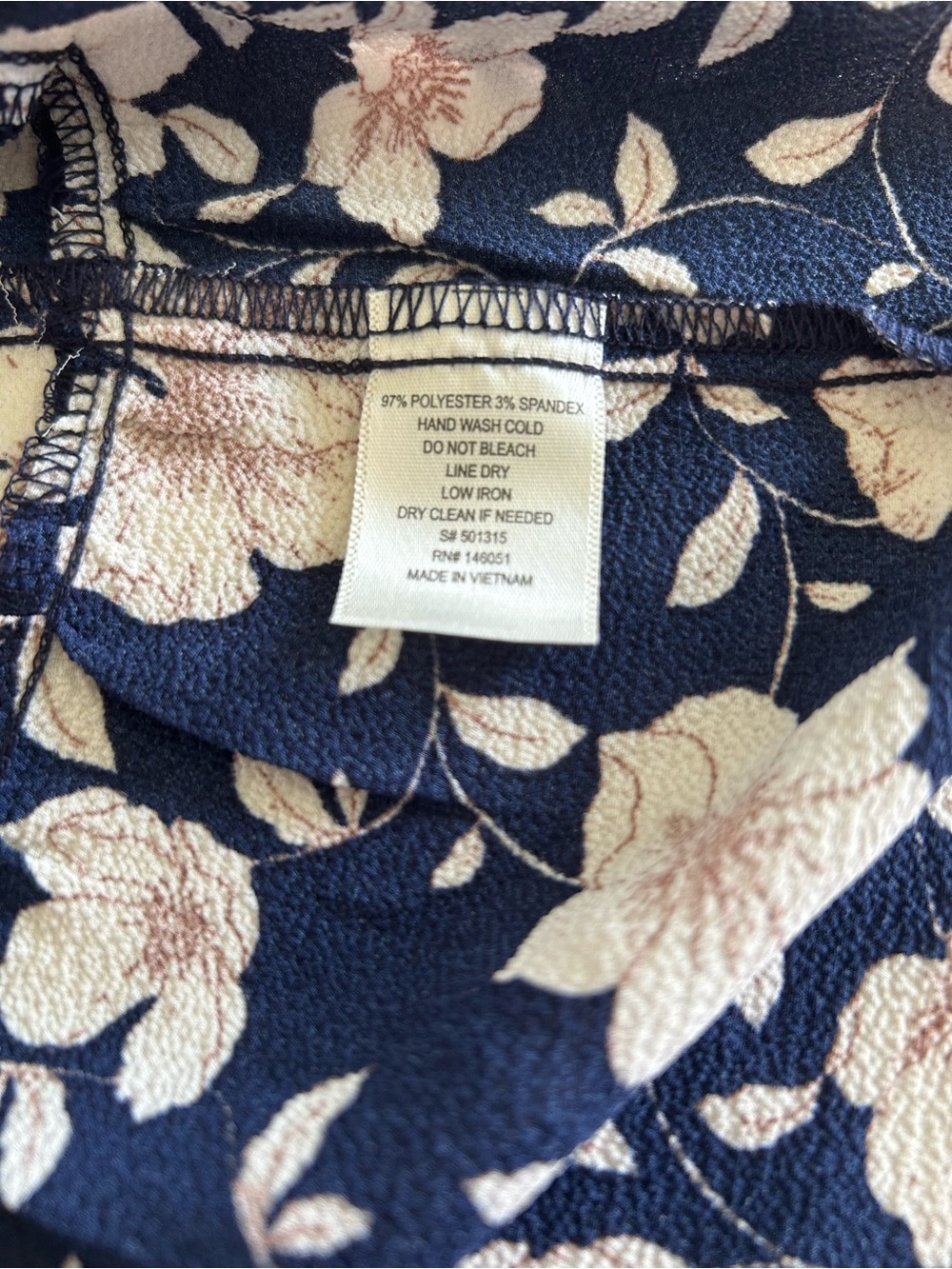 Monteau Navy Floral Tie-Waist Mini Dress - Picture 8 of 8